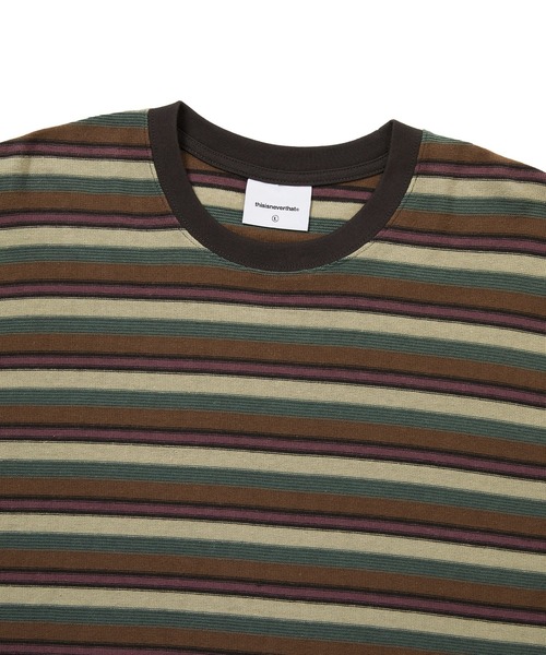 thisisneverthat(ディスイズネバーザット)の「Inside Out Striped Tee(Tシャツ/カットソー・メンズ・ネイビー/ピンク系その他/アイボリー/オリーブ・L/M/S/XL)」の11枚目の写真