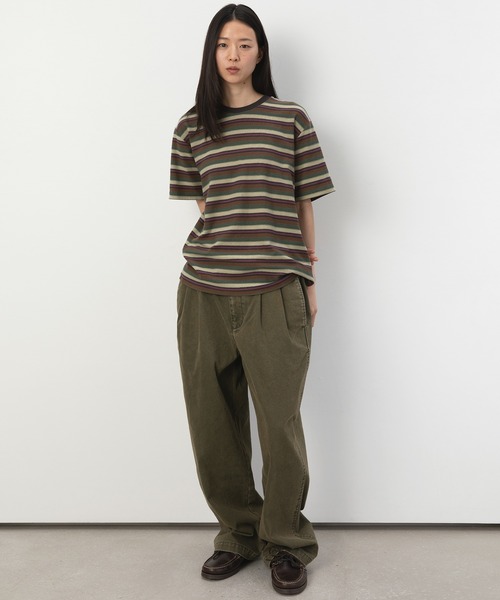 thisisneverthat(ディスイズネバーザット)の「Inside Out Striped Tee(Tシャツ/カットソー・メンズ・ネイビー/ピンク系その他/アイボリー/オリーブ・L/M/S/XL)」の14枚目の写真