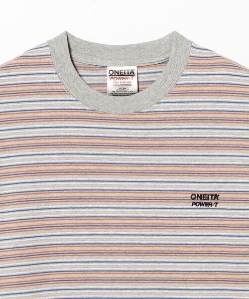 BEAMS T(ビームスティー)の「ONEITA / Border T-Shirt(Tシャツ/カットソー・メンズ・ブルー系その他/オレンジ系その他・L/M/S/XL)」の12枚目の写真
