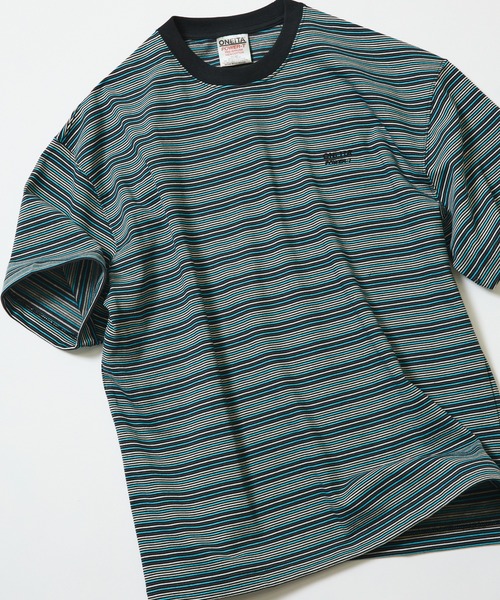 BEAMS T(ビームスティー)の「ONEITA / Border T-Shirt(Tシャツ/カットソー・メンズ・ブルー系その他/オレンジ系その他・L/M/S/XL)」の1枚目の写真