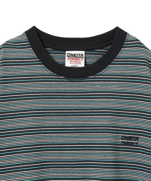 BEAMS T(ビームスティー)の「ONEITA / Border T-Shirt(Tシャツ/カットソー・メンズ・ブルー系その他/オレンジ系その他・L/M/S/XL)」の4枚目の写真