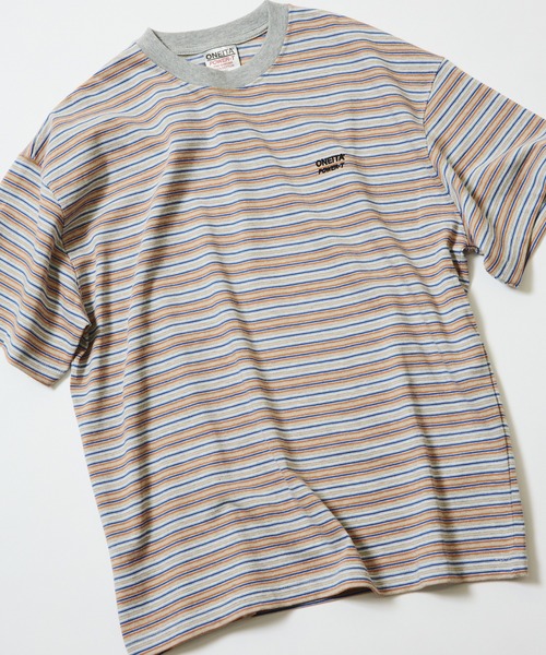 BEAMS T(ビームスティー)の「ONEITA / Border T-Shirt(Tシャツ/カットソー・メンズ・ブルー系その他/オレンジ系その他・L/M/S/XL)」の15枚目の写真