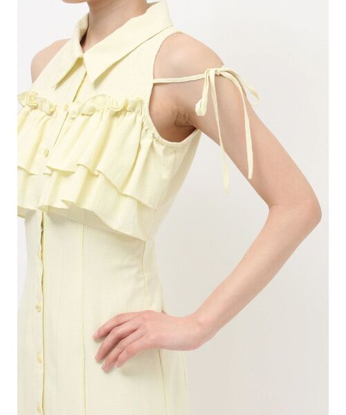 RESEXXY（リゼクシー）の「ラッフルマーメイドシャツワンピース（シャツワンピース・レディース・ピンク/ホワイト/ブラック/イエロー・FREE）」の22枚目の写真