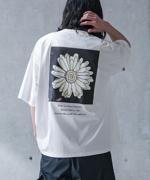 MDR(エムディアール)の「『フラワードローイングオーバーサイズ半袖Tシャツ』(Tシャツ/カットソー・メンズ・ブラック/ホワイト・L/M)」の11枚目の写真