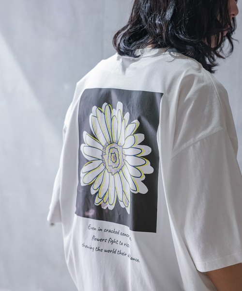 MDR(エムディアール)の「『フラワードローイングオーバーサイズ半袖Tシャツ』(Tシャツ/カットソー・メンズ・ブラック/ホワイト・L/M)」の10枚目の写真