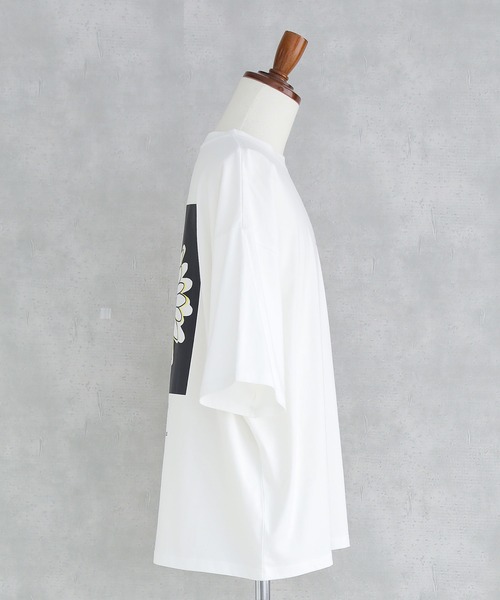 MDR(エムディアール)の「『フラワードローイングオーバーサイズ半袖Tシャツ』(Tシャツ/カットソー・メンズ・ブラック/ホワイト・L/M)」の20枚目の写真