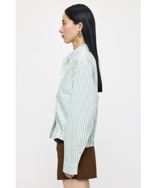 MOUSSY(マウジー)の「BUTTON DOWN SHIRT ブルゾン(ブルゾン・レディース・ネイビー/ホワイト系その他・FREE)」の9枚目の写真