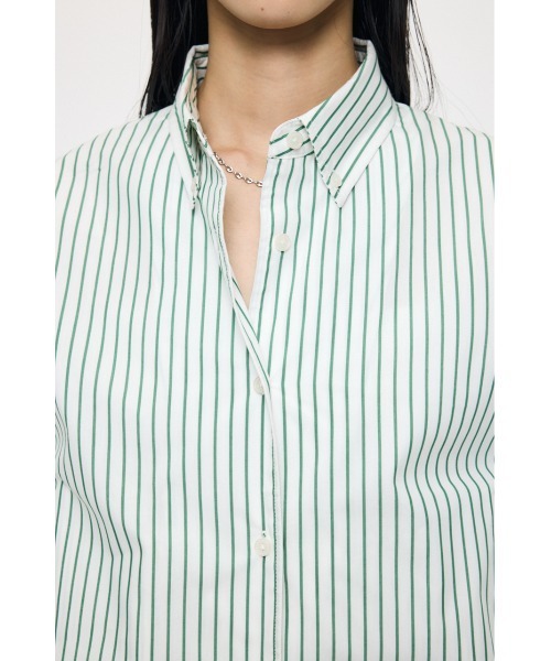 MOUSSY(マウジー)の「BUTTON DOWN SHIRT ブルゾン(ブルゾン・レディース・ネイビー/ホワイト系その他・FREE)」の11枚目の写真