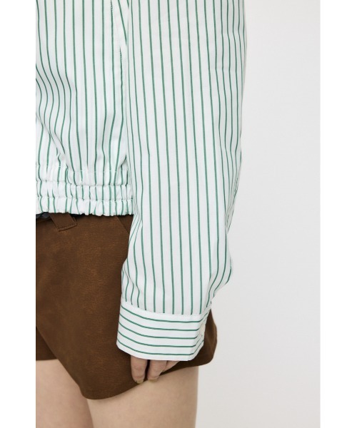 MOUSSY(マウジー)の「BUTTON DOWN SHIRT ブルゾン(ブルゾン・レディース・ネイビー/ホワイト系その他・FREE)」の12枚目の写真