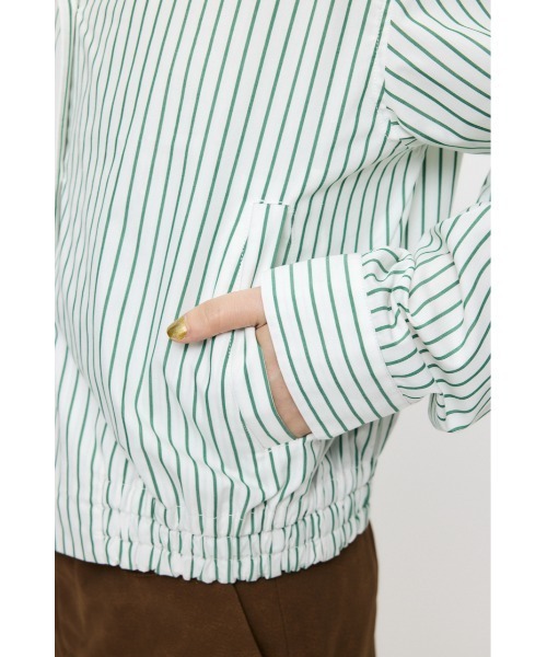 MOUSSY(マウジー)の「BUTTON DOWN SHIRT ブルゾン(ブルゾン・レディース・ネイビー/ホワイト系その他・FREE)」の13枚目の写真