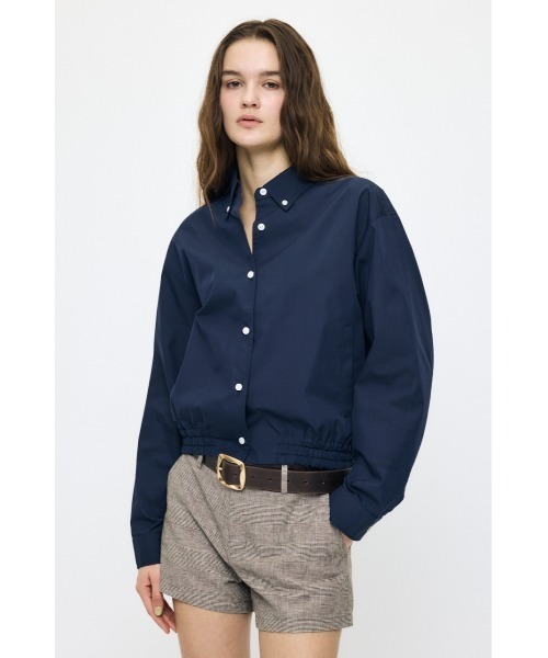 MOUSSY(マウジー)の「BUTTON DOWN SHIRT ブルゾン(ブルゾン・レディース・ネイビー/ホワイト系その他・FREE)」の20枚目の写真