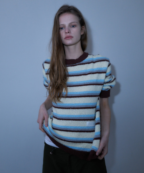 LARTIGENT(ラーティゼン)の「L23 BOUCLE STRIPE KNIT(YELLOW)(ニット/セーター・レディース・その他・FREE)」の4枚目の写真