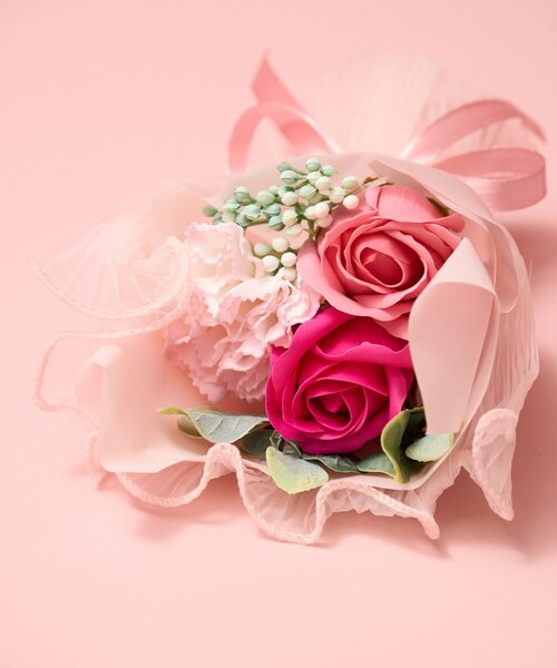 BIRTHDAY BAR(バースデイバー)の「Soap Flower Bouquet ソープフラワーブーケ(インテリア雑貨・レディース・レッド/ピンク・0)」の1枚目の写真