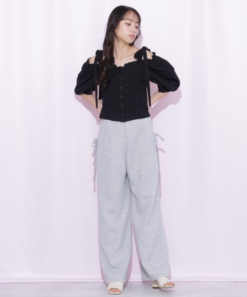 JILL by JILL STUART(ジルバイジルスチュアート)の「カットワークビスチェブラウス(シャツ/ブラウス・レディース・ブラック/ホワイト/イエロー・FREE)」の13枚目の写真