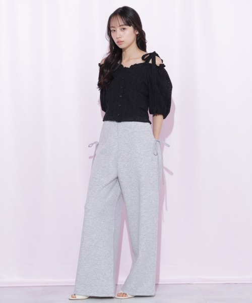 JILL by JILL STUART(ジルバイジルスチュアート)の「カットワークビスチェブラウス(シャツ/ブラウス・レディース・ブラック/ホワイト/イエロー・FREE)」の12枚目の写真