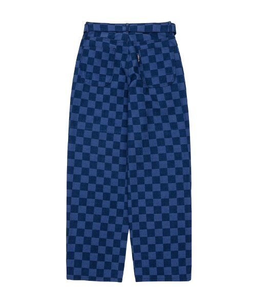 AJOBYAJO（アジョバイアジョ）の「Checkerboard Denim Pants [BLUE]（デニムパンツ・レディース・その他・LARGE/X-LARGE）」の5枚目の写真