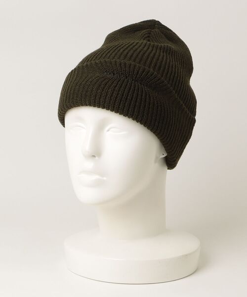 MANASTASH(マナスタッシュ)の「MANASTASH/マナスタッシュ 90's EMB LOGO BEANIE エンブロイダリーロゴビーニー/二ットキャップ(キャップ・メンズ・ブラック/オリーブ系・F)」の2枚目の写真