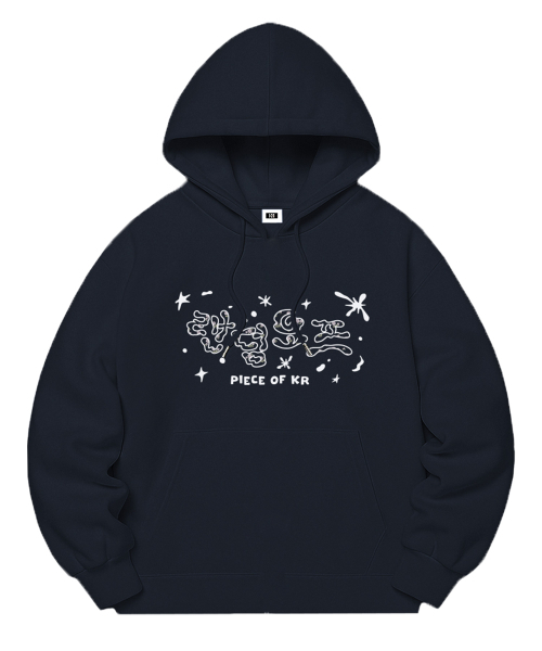 RANDOMOFF（ランダムオフ）の「CLOUDY OFF OVER FIT HOODIE (3color)（パーカー・レディース・ネイビー/ホワイト/ブラック・SMALL/MEDIUM/LARGE/X-LARGE）」の4枚目の写真