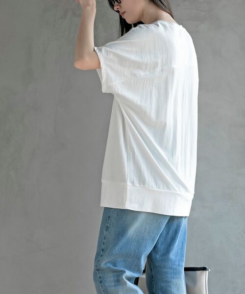 rps(アールピーエス)の「接触冷感センターシームBIGT(Tシャツ/カットソー・レディース・グリーン系その他/ピンク/オフホワイト/ブラック・フリー)」の6枚目の写真