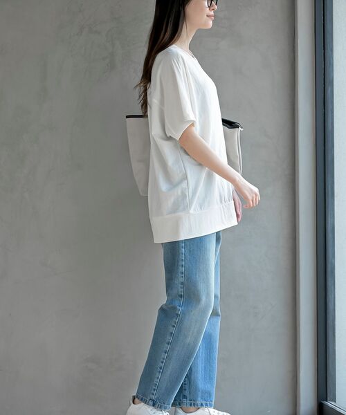 rps(アールピーエス)の「接触冷感センターシームBIGT(Tシャツ/カットソー・レディース・グリーン系その他/ピンク/オフホワイト/ブラック・フリー)」の8枚目の写真