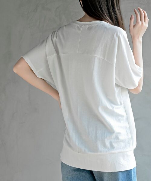 rps(アールピーエス)の「接触冷感センターシームBIGT(Tシャツ/カットソー・レディース・グリーン系その他/ピンク/オフホワイト/ブラック・フリー)」の11枚目の写真