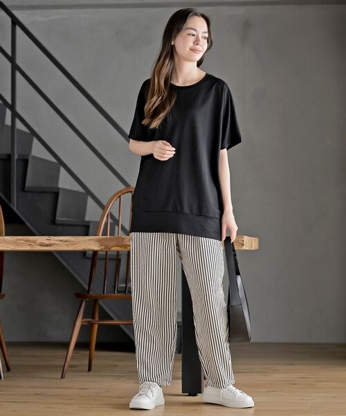 rps(アールピーエス)の「接触冷感センターシームBIGT(Tシャツ/カットソー・レディース・グリーン系その他/ピンク/オフホワイト/ブラック・フリー)」の13枚目の写真