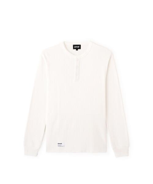 Schott(ショット)の「Schott/ショット/ARMY RIB HENLEY LS T-SHIRT/アーミーリブ ヘンリーロンT(Tシャツ/カットソー・メンズ・ネイビー/ホワイト・M/XL/L/2XL)」の4枚目の写真