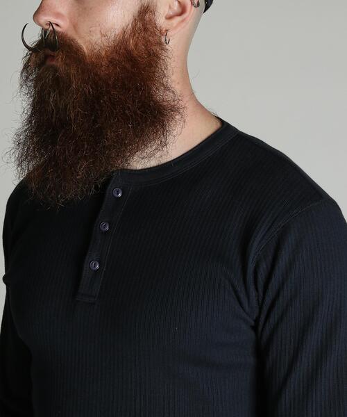 Schott(ショット)の「Schott/ショット/ARMY RIB HENLEY LS T-SHIRT/アーミーリブ ヘンリーロンT(Tシャツ/カットソー・メンズ・ネイビー/ホワイト・M/XL/L/2XL)」の10枚目の写真