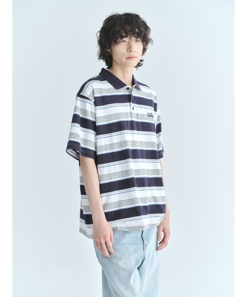 codegraphy（コードグラフィー）の「Multi-Striped Collared Shirt CBFUUTS012（シャツ/ブラウス・メンズ・ブラウン/ダークネイビー・SMALL/MEDIUM/LARGE）」の7枚目の写真