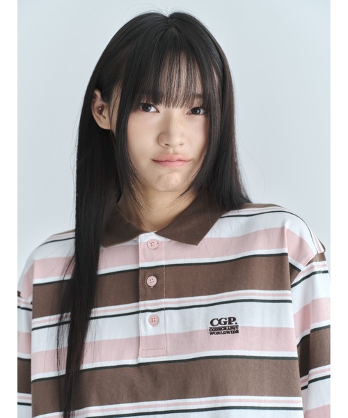 codegraphy（コードグラフィー）の「Multi-Striped Collared Shirt CBFUUTS012（シャツ/ブラウス・メンズ・ブラウン/ダークネイビー・SMALL/MEDIUM/LARGE）」の6枚目の写真
