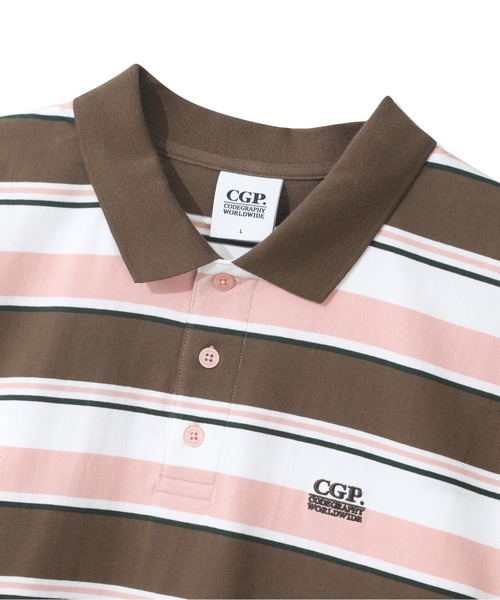 codegraphy（コードグラフィー）の「Multi-Striped Collared Shirt CBFUUTS012（シャツ/ブラウス・メンズ・ブラウン/ダークネイビー・SMALL/MEDIUM/LARGE）」の4枚目の写真