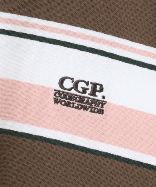 codegraphy（コードグラフィー）の「Multi-Striped Collared Shirt CBFUUTS012（シャツ/ブラウス・メンズ・ブラウン/ダークネイビー・SMALL/MEDIUM/LARGE）」の3枚目の写真
