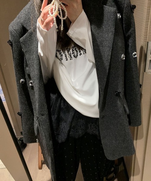 SHEPP(シープ)の「レース切替キャミペプラムトップス(キャミソール・レディース・アイボリー/ホワイト/ブラック・F)」の17枚目の写真