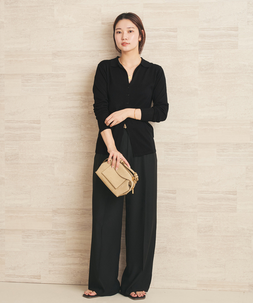 plage（プラージュ）の「《追加》sheer skipper ニット（ニット/セーター・レディース・ブラウン/ブラック/ホワイト・FREE）」の5枚目の写真