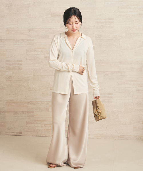 plage（プラージュ）の「《追加》sheer skipper ニット（ニット/セーター・レディース・ブラウン/ブラック/ホワイト・FREE）」の7枚目の写真