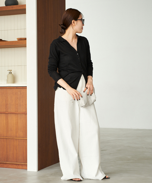 plage（プラージュ）の「《追加》sheer skipper ニット（ニット/セーター・レディース・ブラウン/ブラック/ホワイト・FREE）」の9枚目の写真