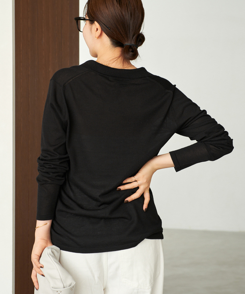 plage（プラージュ）の「《追加》sheer skipper ニット（ニット/セーター・レディース・ブラウン/ブラック/ホワイト・FREE）」の14枚目の写真