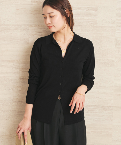 plage（プラージュ）の「《追加》sheer skipper ニット（ニット/セーター・レディース・ブラウン/ブラック/ホワイト・FREE）」の18枚目の写真