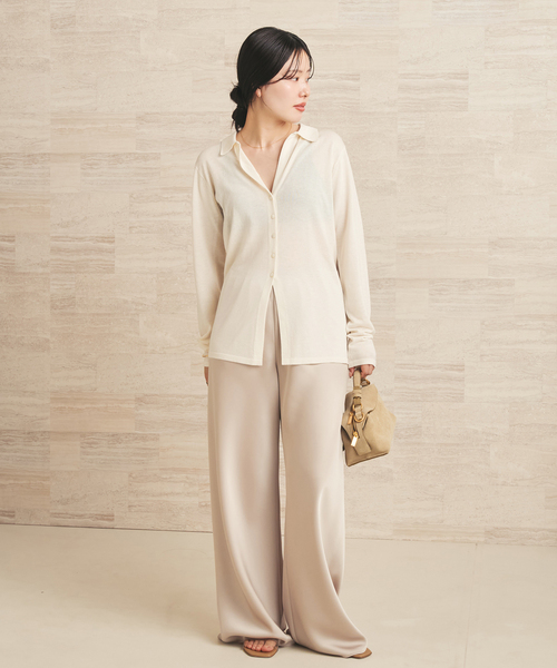 plage（プラージュ）の「《追加》sheer skipper ニット（ニット/セーター・レディース・ブラウン/ブラック/ホワイト・FREE）」の22枚目の写真