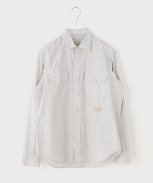 ARIES(アリーズ)の「ARIES / アリーズ POPLIN STRIPE WESTERN SHIRT(シャツ/ブラウス・レディース・ベージュ・X-SMALL)」の1枚目の写真