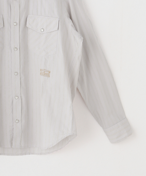 ARIES(アリーズ)の「ARIES / アリーズ POPLIN STRIPE WESTERN SHIRT(シャツ/ブラウス・レディース・ベージュ・X-SMALL)」の3枚目の写真