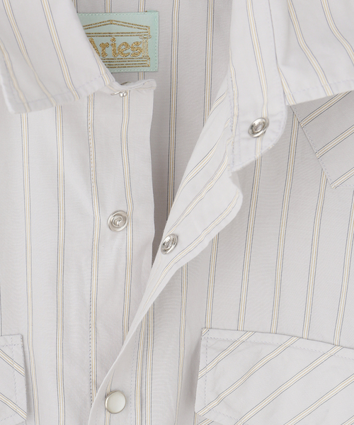 ARIES(アリーズ)の「ARIES / アリーズ POPLIN STRIPE WESTERN SHIRT(シャツ/ブラウス・レディース・ベージュ・X-SMALL)」の4枚目の写真