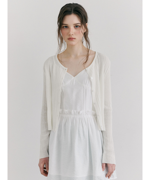 ETMON(エトモン)の「Slip Crinkle Frill Mini Dress, White(ワンピース・レディース・その他・MEDIUM/SMALL)」の4枚目の写真