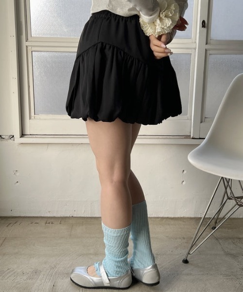 SOLLON.(ソルロン)の「バルーンミニスカート(スカート・レディース・ブラック・FREE)」の3枚目の写真