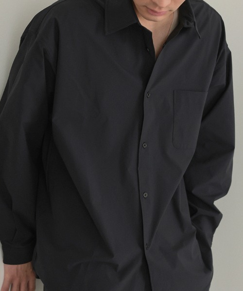 STYLISE（スタイライズ）の「【NARIWAI.】Tech Comfort shirt リラックスフィット リラックス ビジネス タウンユース スポーツ カジュアル ストレスフリー 撥水 UVカット 接触冷感 防シワ（シャツ/ブラウス・メンズ・ブラック/ブルー/ホワイト・M/L）」の13枚目の写真