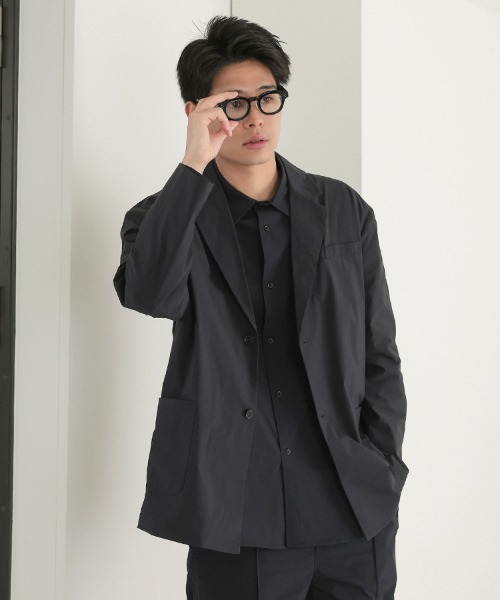 STYLISE（スタイライズ）の「【NARIWAI.】Tech Comfort shirt リラックスフィット リラックス ビジネス タウンユース スポーツ カジュアル ストレスフリー 撥水 UVカット 接触冷感 防シワ（シャツ/ブラウス・メンズ・ブラック/ブルー/ホワイト・M/L）」の17枚目の写真