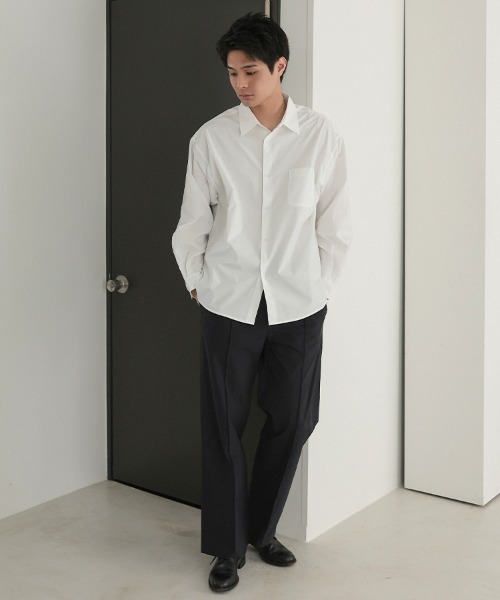 STYLISE（スタイライズ）の「【NARIWAI.】Tech Comfort shirt リラックスフィット リラックス ビジネス タウンユース スポーツ カジュアル ストレスフリー 撥水 UVカット 接触冷感 防シワ（シャツ/ブラウス・メンズ・ブラック/ブルー/ホワイト・M/L）」の18枚目の写真