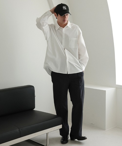 STYLISE（スタイライズ）の「【NARIWAI.】Tech Comfort shirt リラックスフィット リラックス ビジネス タウンユース スポーツ カジュアル ストレスフリー 撥水 UVカット 接触冷感 防シワ（シャツ/ブラウス・メンズ・ブラック/ブルー/ホワイト・M/L）」の22枚目の写真