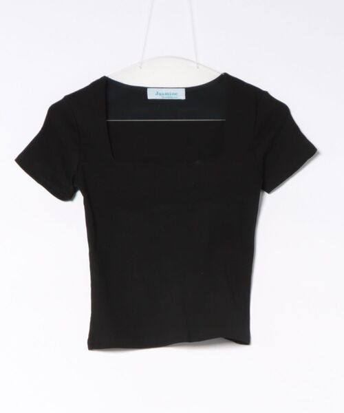 Jasmine Grandiflorum(ジャスミングランディフローラム)の「【Jasmine】バックレースアップタイトグロップド丈Tシャツ(Tシャツ/カットソー・レディース・ブラック/ホワイト・FREE)」の4枚目の写真