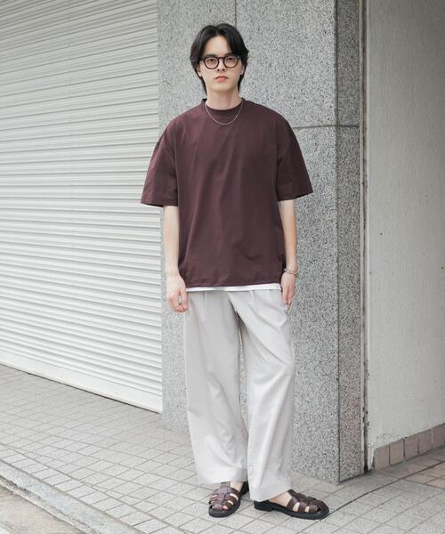 SENSE OF PLACE by URBAN RESEARCH(センスオブプレイスバイアーバンリサーチ)の「『接触冷感/イージーケア』クイックドライアソートドローコードショートスリーブ Tシャツ(Tシャツ/カットソー・メンズ・ブラック/ブラック系その他/ブラウン/ホワイト・LARGE/MEDIUM)」の14枚目の写真